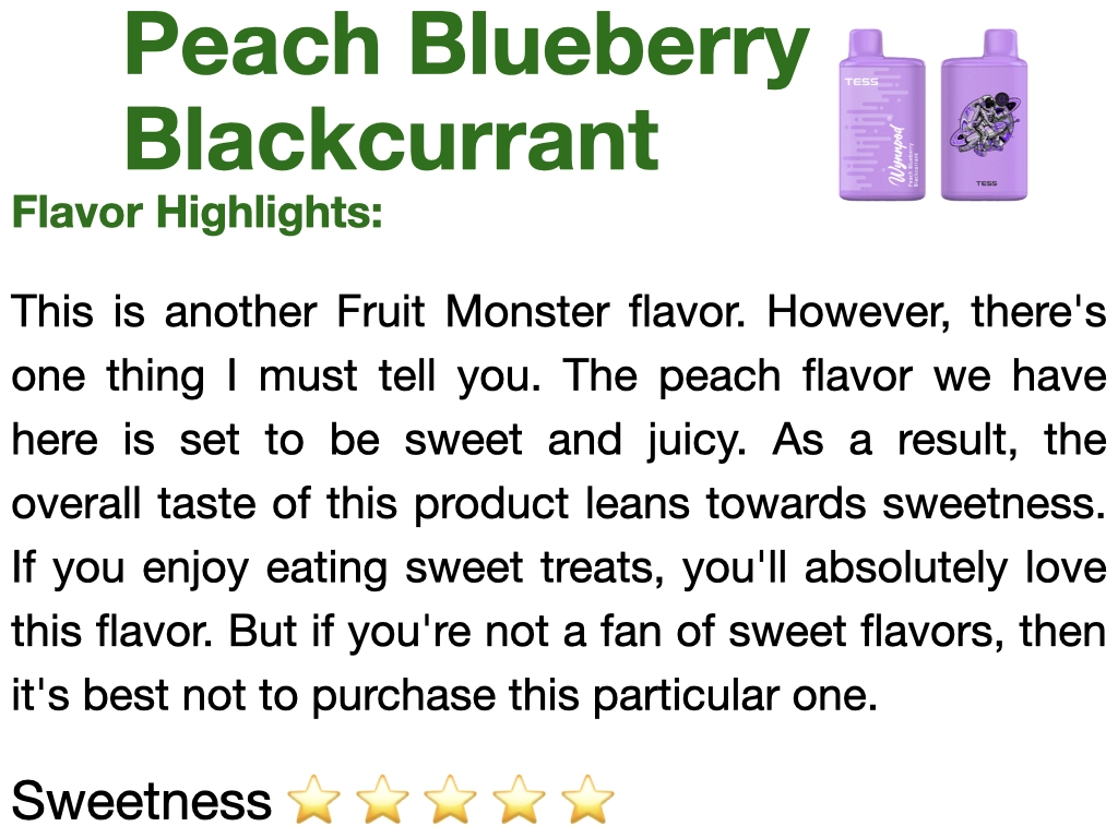 Peach Blueberry Blackcurrant